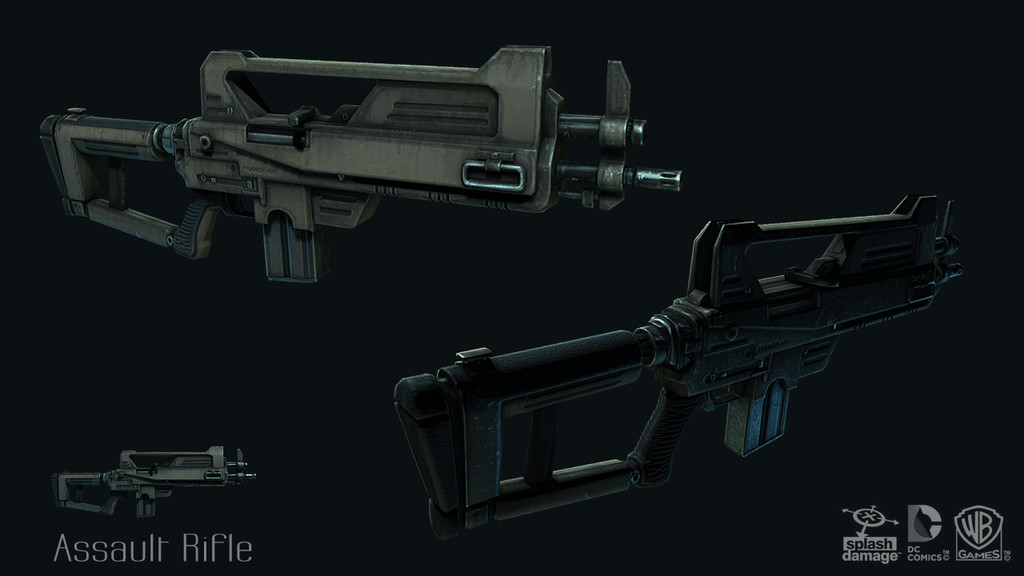 Real-time screenshot of the Assault Rifle from Batman: Arkham Origins