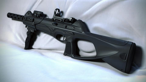 Beretta CX4: A realistic weapon model. Modelled in 3dsmax, rendered in Mental Ray.